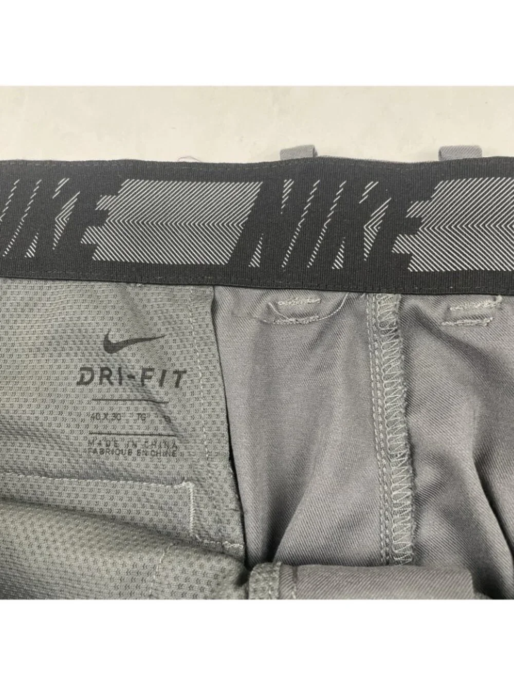 Lot Of 2 Nike Dri-FIT Golf Pants Men’s 40x30 Gray Black Flat Front Stretch